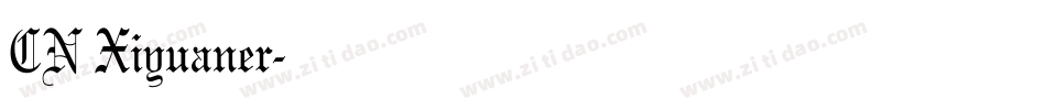 CN Xiyuaner字体转换